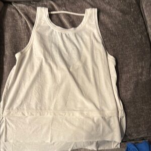 White Sleeveless Tank Top